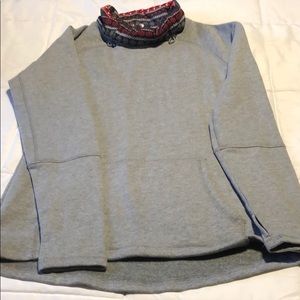 Light gray cowl neck sweater!